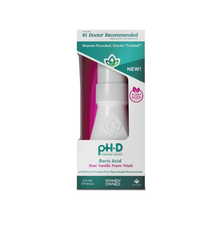 pH-D Feminine Health - Boric Acid Foam Wash - pH-Balanced, Paraben-Free, and Plant-based