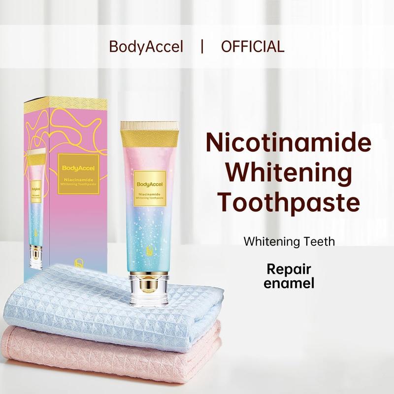 Bodyaccel Toothpaste, Niacinamide Toothpaste, Whitening Toothpaste for Adults, Mint Toothpastes for Cleansing