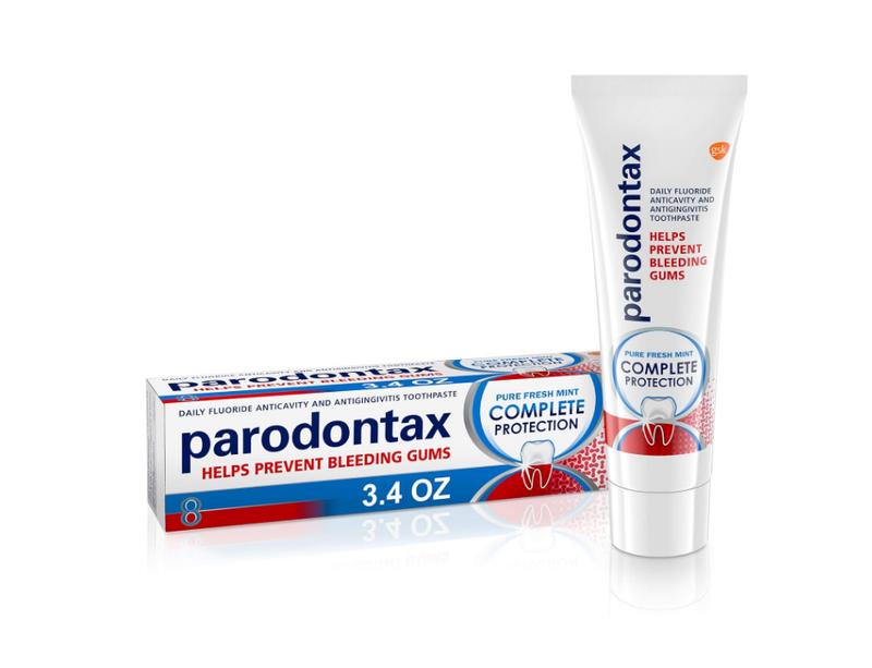 Parodontax Complete Protection Toothpaste for Bleeding Gums, Gingivitis Treatment and Cavity Prevention, Pure Fresh Mint - 3.4 Ounces whitens teeth