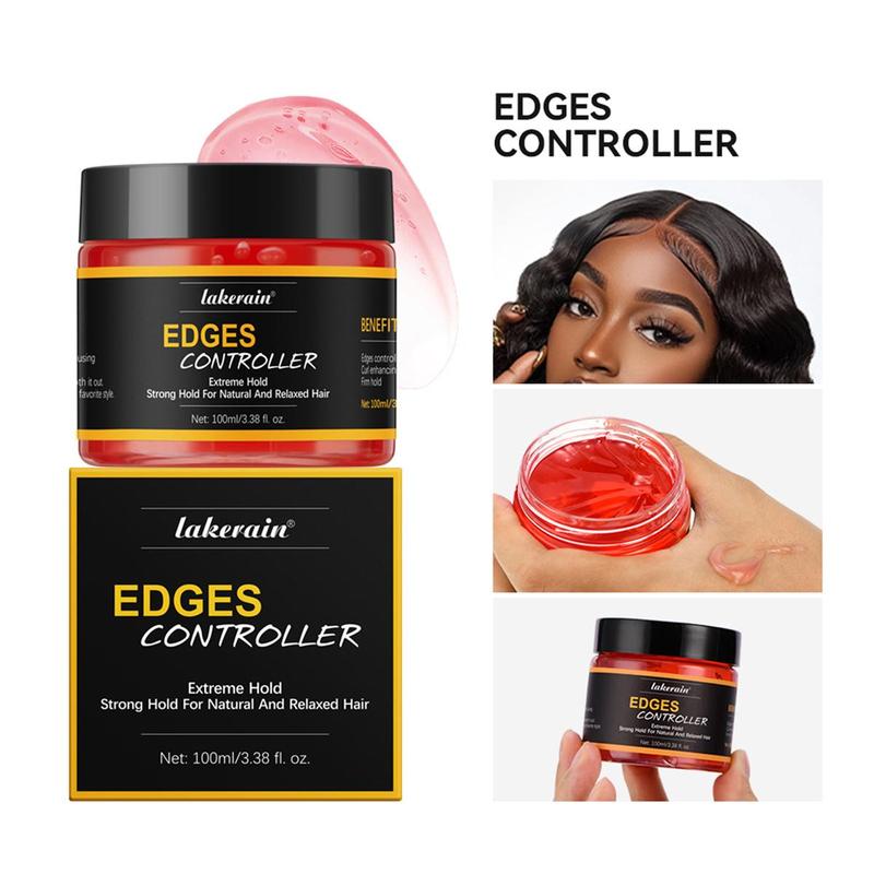 Edge Control Hair Gel, 4 Counts set Strong Hold Moisturizing  Hair Styling Gel, Professional Hair Care & Styling Product for Men & Women Daily Use