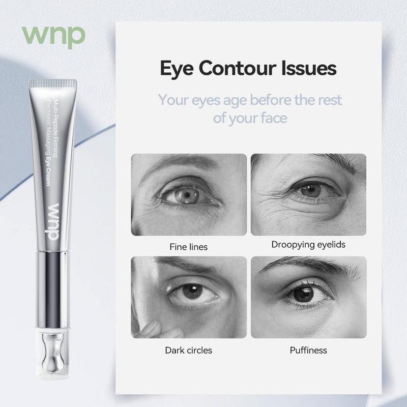 WNP Wrinkle Eraser Massaging Eye Cream [Vegan] | Multi-Peptide Firming and Electronic Massager Comfort Repair Skin Skincare