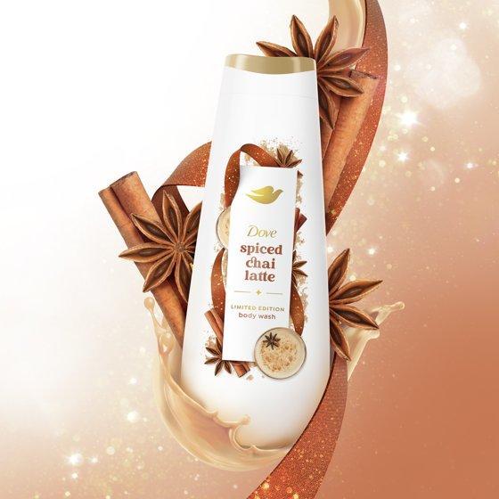 Dove Spiced Chai Latte Liquid Body Wash for Deep Nourishment Holiday Treats Limited Edition, 20 oz