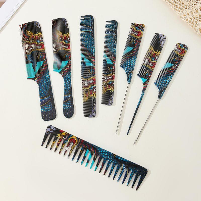 Professional Hair Stying Comb, 8 Counts set Cartoon Pattern Hairdressing Comb, Anti Static Hair Comb for Salon Barber Home Use