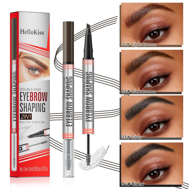 2 in 1 Eyebrow Gel & Eyebrow Pencil, 1 Count Waterproof Eyebrow Gel & Eyebrow Pencil, Long Lasting Eyebrow Makeup Tool for Women,  Eyebrow Pencil