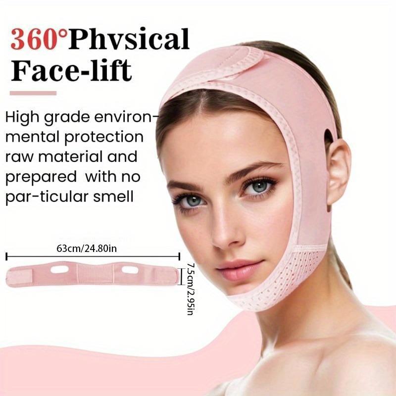 Reusable V-lift Face Band, Breathable Chin & Contour Cooling Band for Skin Tightening & Smoothing, Face Slimming & Firming Sleep Band, Christmas Gift