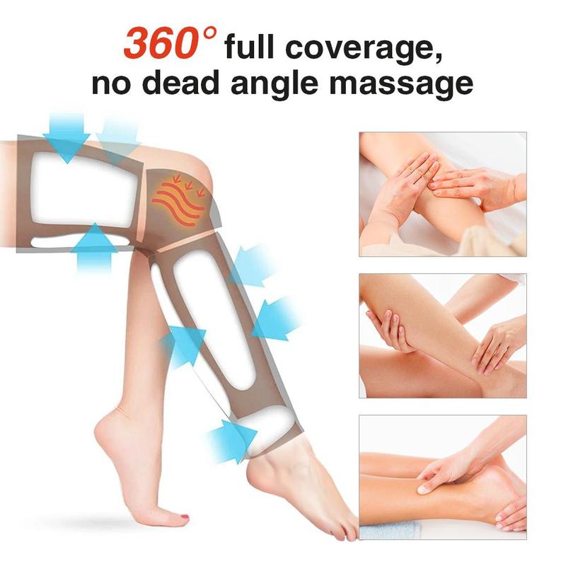 Electric Leg Massager, 1 Pair 3 Modes Intensities Air Compressor Leg Massager, 360° Wrap with Timer Function, Gift for Family and Friends