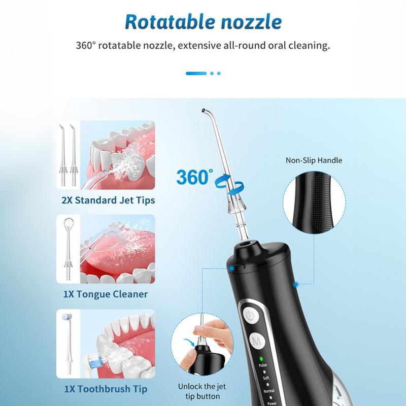 Water Flosser, 1 Box Portable Cordless Water Flosser, Rechargeable Travel Irrigation Cleaner, Waterproof Electric Flossing Machine for Teeth Cleaning