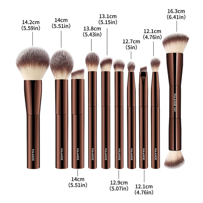 Professional Soft Makeup Brush Set with LED Light Storage Box, 10pcs set Makeup Brush with Comfortable Grip, Makeup Accessories for Women & Girls, Christmas Gift