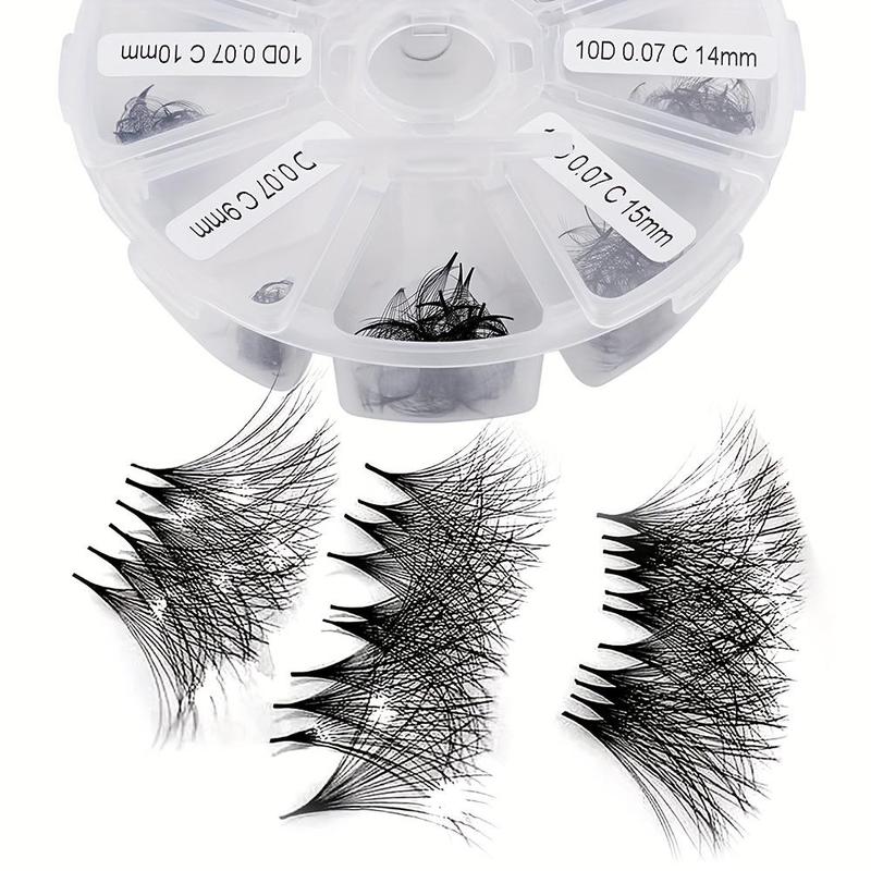 Mixed Length False Eyelashes, 500pcs 1000pcs Natural Curling Wispy Cat Eye Faux Cluster Lashes Strip Lashes, Lengthening and Volumizing Faux Eye Lashes for Women and Girls Eyelash Extensions, Makeup Products