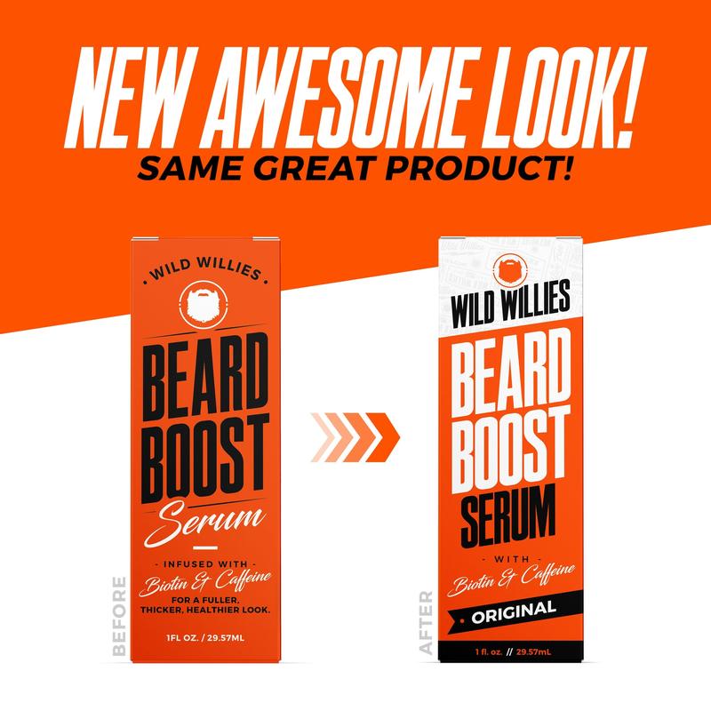 Wild Willies Beard Growth Serum - Natural Enhancer with Biotin, Caffeine & Essential Oils for Fuller, Thicker Facial Hair - Nourishing Daily Grooming