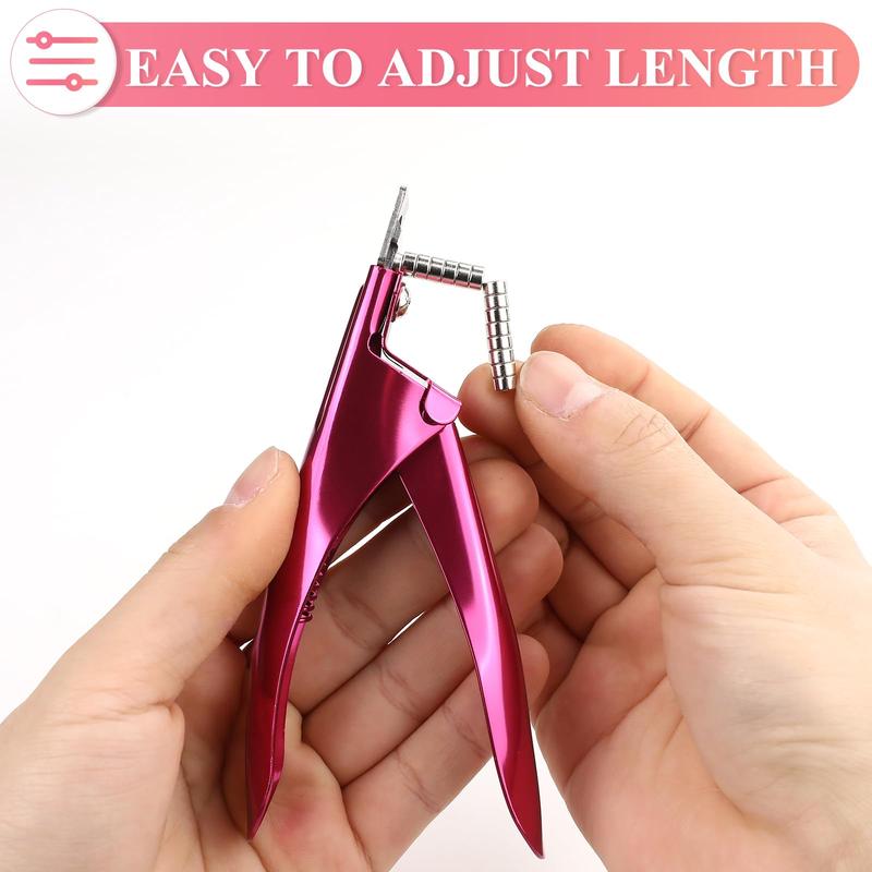 False Nail Clippers with Magnets Stainless Steel Nail Cutter for Acrylic Nail Nail Clippers with 15Pcs Small Magnets for Home Salon Nail Art , Nail clippers , Nail point