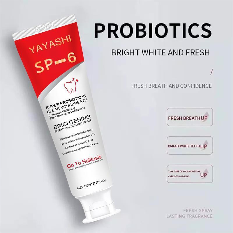 [Free Shipping] 2024 SP-6 Probiotic Toothpaste：Enhanced Formula Balances The Oral Microbiome, Removes Stains, And Provides Long-lasting Fresh Breath