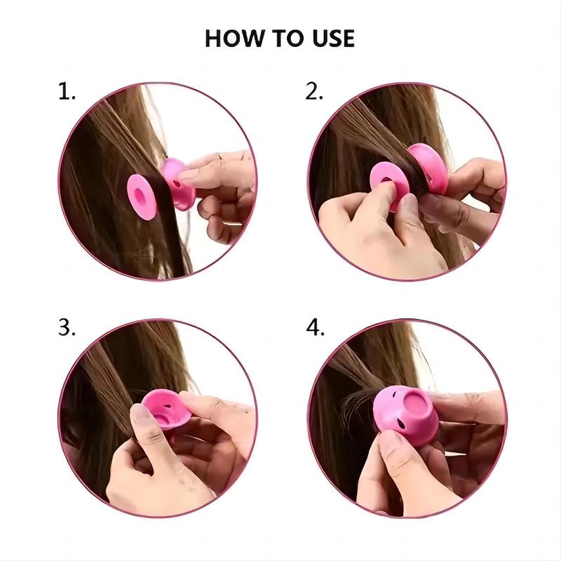 Heatless Hair Roller, 30pcs Silicone Hair Curler with Storage Bag, Hair Styling Tool for Women