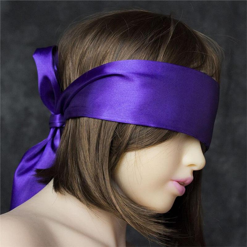 2 pcs Silk Satin Blindfold Eye Mask Sleep Mask Soft Satin Eye Cover Silk Sleeping mask Valentine Gift 155cm   62” (2 Pc Black)