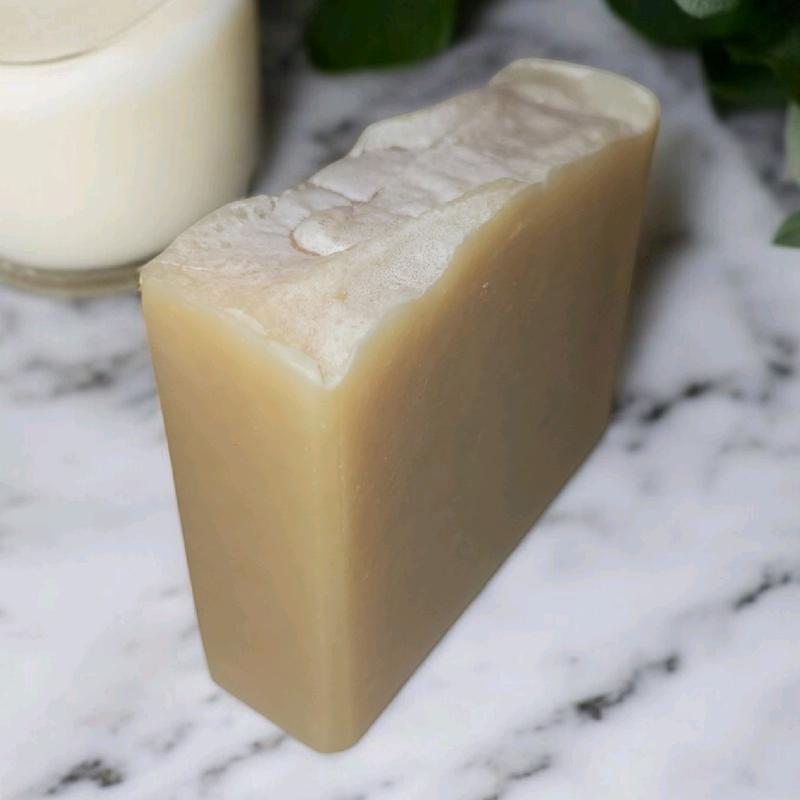 Eucalyptus Goat Milk Bar Soap for Gentle Skin Cleansing - Organic Ingredients - 4oz 100g Body Wash Shea Butter Cleanser Olive Body Care Skin Repair