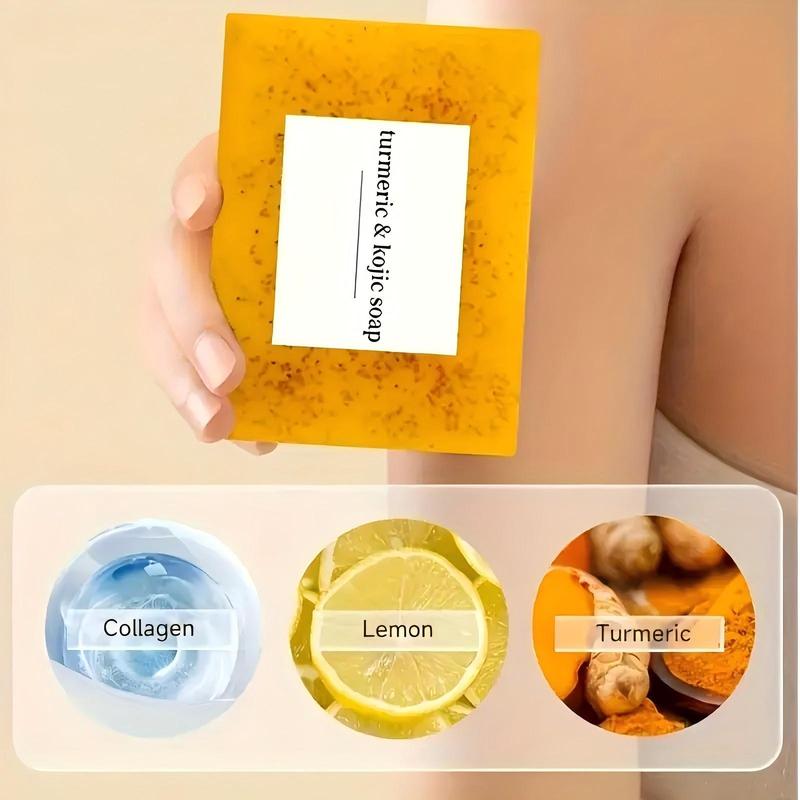 Turmeric Wash and Care Three PieceSet, Turmeric massage oil, TurmericCleansing Mousse, Turmeric SoapFacial Cleansing Skincare，FacialCleansing Cleanser，Body cleansing soap，Body massage oil