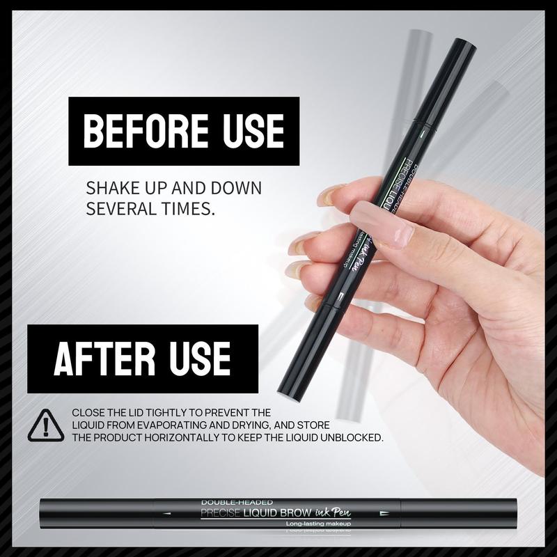 urved Eyebrow Pen - Eyebrow Pencil Magical 2-in-1 Dual-Ended Eye Brow Pencils for Women with Fork-Tip & Precise Brush-Tip Create Natural Hair-Like Brows, Last All-Day