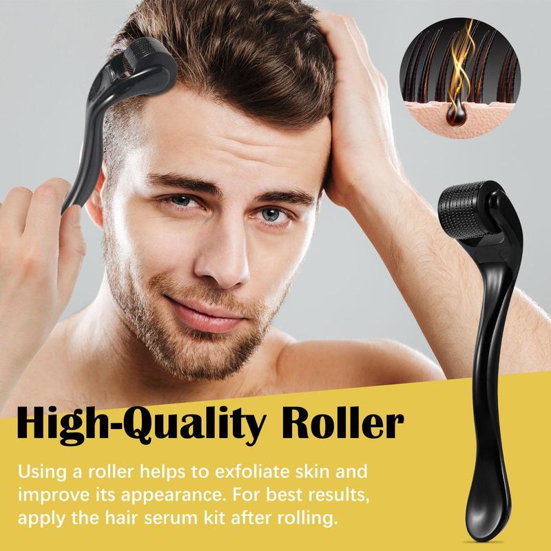 Hair Strengthening Serum with Microneedle Roller, Hair Care Essence, Moisturizing Hair Care Product for Men & Women