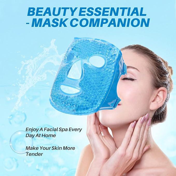 Ice Pack Cold Face Eye Masks Reduce Face Puff, Dark Circles, Reusable Cold Hot Gel Face Eye Mask, Suitable for Women Facial SPA, Ice Face Mask for Sleeping, Headaches