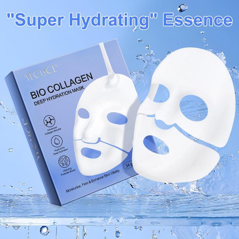 Collagen Deep Hydration Mask, 12pcs set Moisturizing Brightening Facial Mask, Nourishing The Skin, Skin Care Products for Women & Men