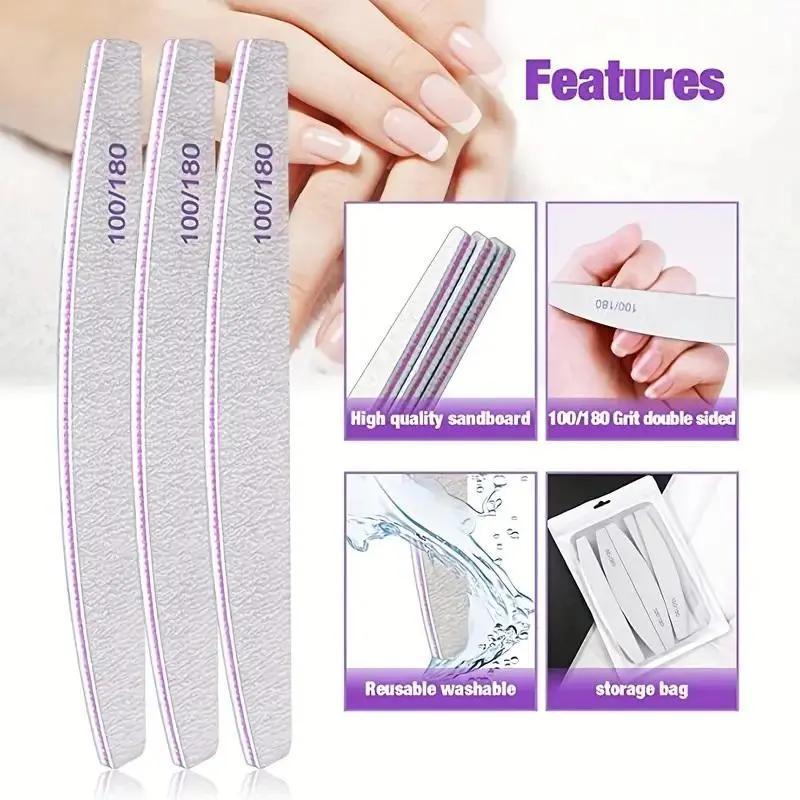 Double Sided Nail File Buffing Pad, 10 25 50pcs Nail File Buffer Pad, Professional Nail Art Tool for Home & Beauty Salon Use, Christmas Gift