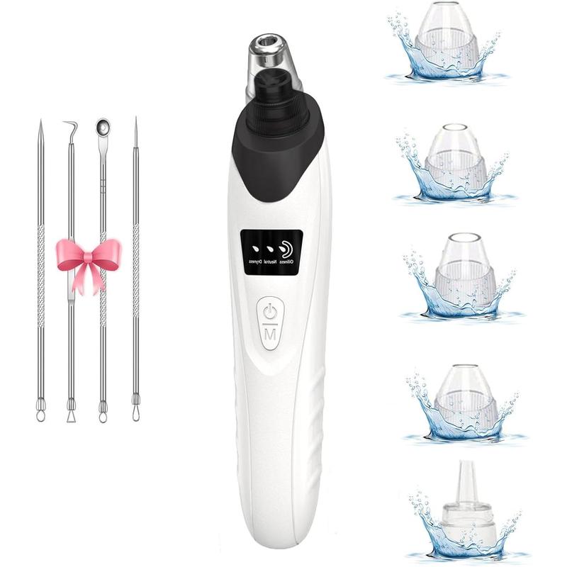 Gorgeous 2024 Newest Blackhead Remover Pore Vacuum! Facial Pore Cleaner with 5 Suction Powers and 5 Probes. USB Rechargeable Blackhead Vacuum Kit. Electric Acne Extractor Tool for Adults. Black. Upgrade Your Skin Care in 2024. On-Trend Beauty Tool.