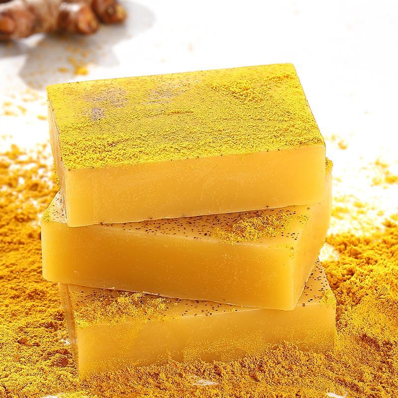 Turmeric & Kojic Acid Soap – Natural Skin Care with Lemon for Flawless Body Wash & Facial Cleanser, Repairs Skin, Enhances Comfort & Even Tone – Includes Soap Saver Bag