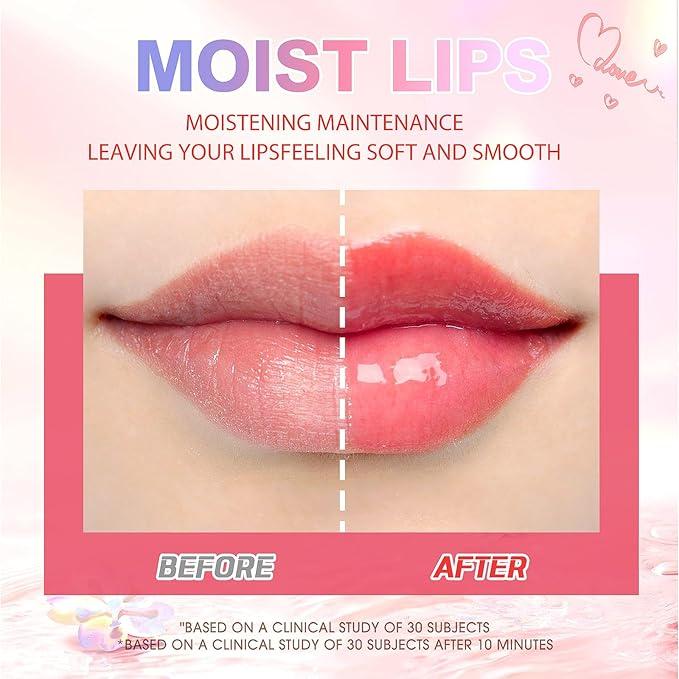 LANGMANNI Moisturizing Lip Oil,No-Sticky Lip Gloss Lip Balm Lip Care,Fruit Flavoured Lip Oil For Dry Lip's Moisturizing Hydrating And Nourishing ((Cherry))