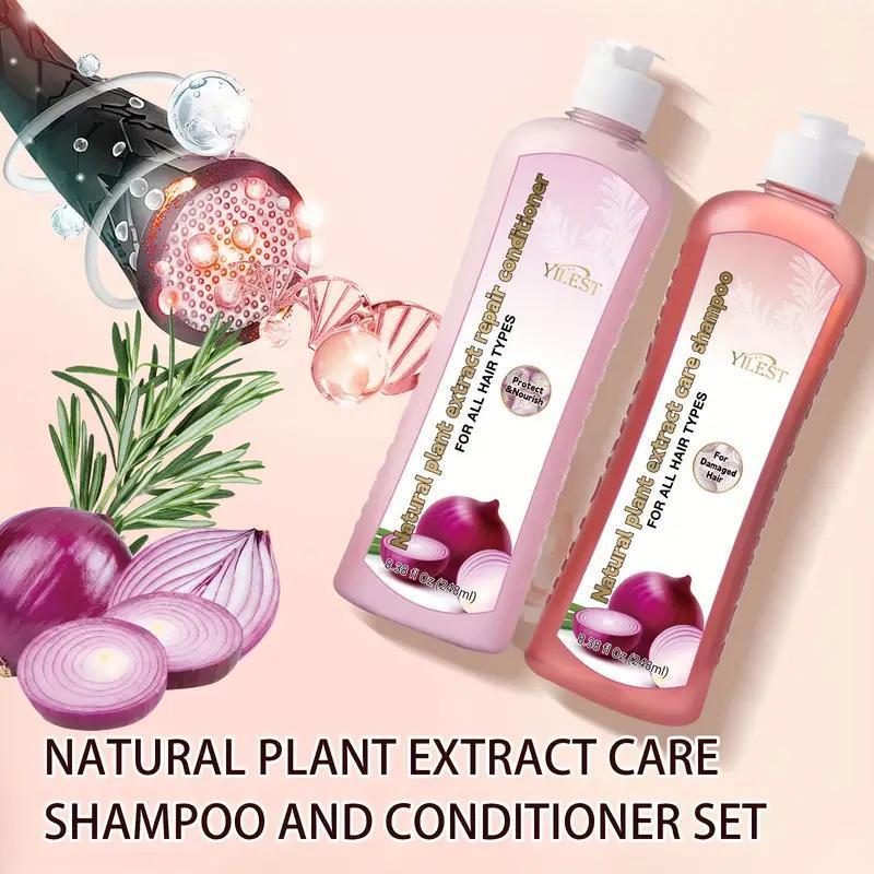 Onion Biotin & Rosemary Shampoo Duo -  2pcs  Each, Paraben-Free, Deep Moisturizing & Nourishing for Soft, Shiny Hair, Suitable for All Hair Types