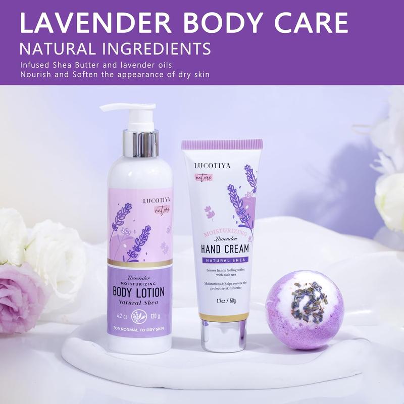 Gifts for Women,Bath and Body Gifts Set,Spa Gifts for Women Lavender Gift Baskets,Birthday Gifts for Women Self Care Relaxing Bath Sets for Women Gift,Gifts for Mom,Her,Sister,Wife