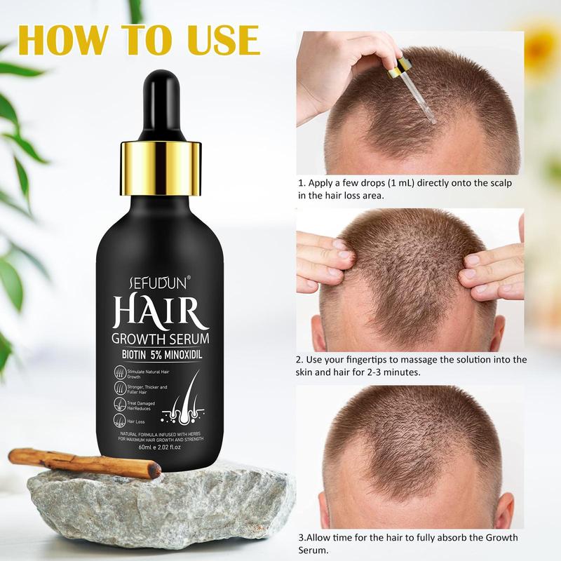 Hair Strengthening Serum with Microneedle Roller, Hair Care Essence, Moisturizing Hair Care Product for Men & Women