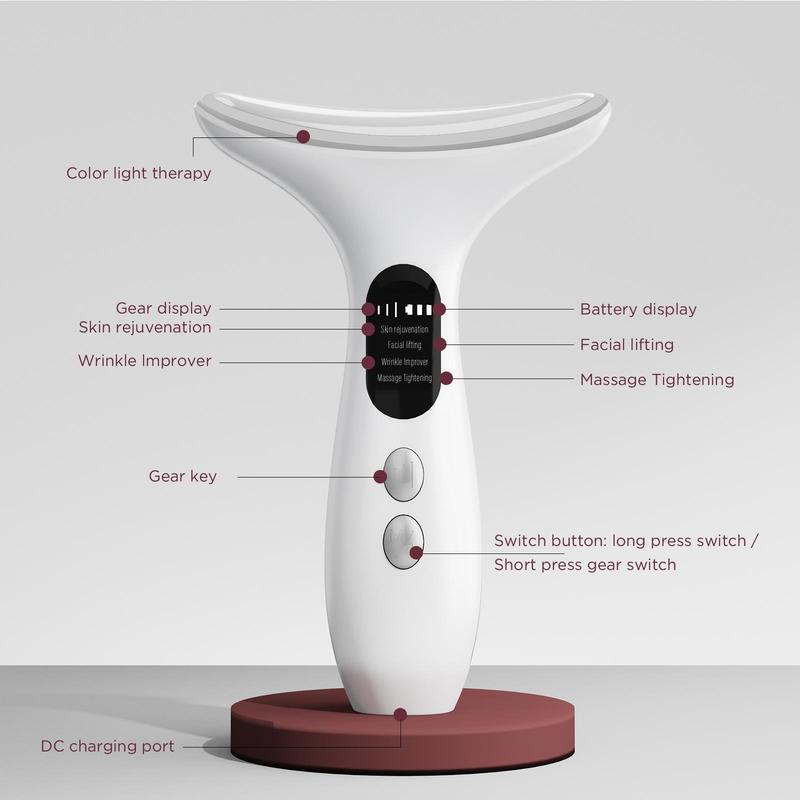 Facial Massager, Face and Neck Massage Tool, Suitable for Facial, Neck, and Leg Massage, Christmas Gift