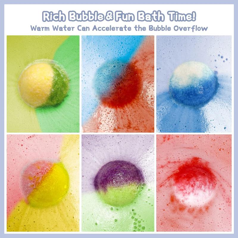 Bath Bombs for Kids, 12pcs Bath Bombs with Surprise Crystal Toys Inside, Handmade  and Organic Bubble Bath Fizzies, Birthday Easter Gift for Girls and Boys