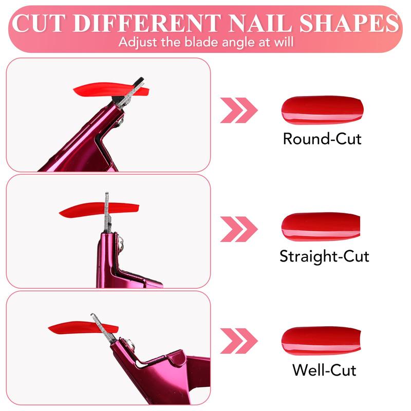 False Nail Clippers with Magnets Stainless Steel Nail Cutter for Acrylic Nail Nail Clippers with 15Pcs Small Magnets for Home Salon Nail Art , Nail clippers , Nail point