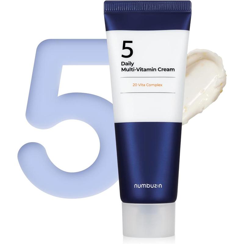 [Numbuzin] No.5 Daily Multi-Vitamin Cream 60ml, Vitamin C, Panthenol, Niacinamide, Non-Sticky Finish, Korean Skin Care for Face