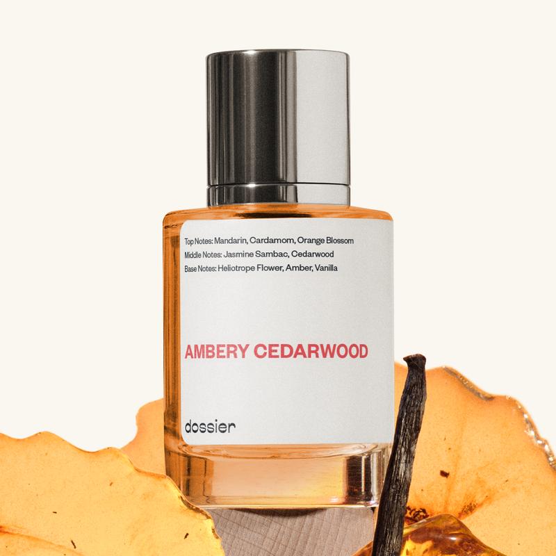 Ambery Cedarwood, Dossier, Women, 50ml, Eau De Parfum, Mandarin, Cardamom, Orange Blossom, Jasmine Sambac, Cedarwood, Amber, Vanilla