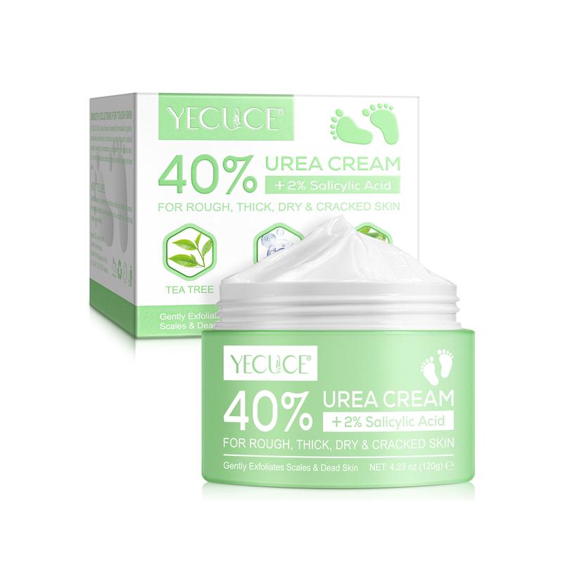 YECUCE 40% Urea Cream with 2% Salicylic Acid, Cuticle Softener, Dead Skin Callus Remover, Skin Barrier Repair Cream For Cracked Heels, Feet, Knees, Elbows, Hands