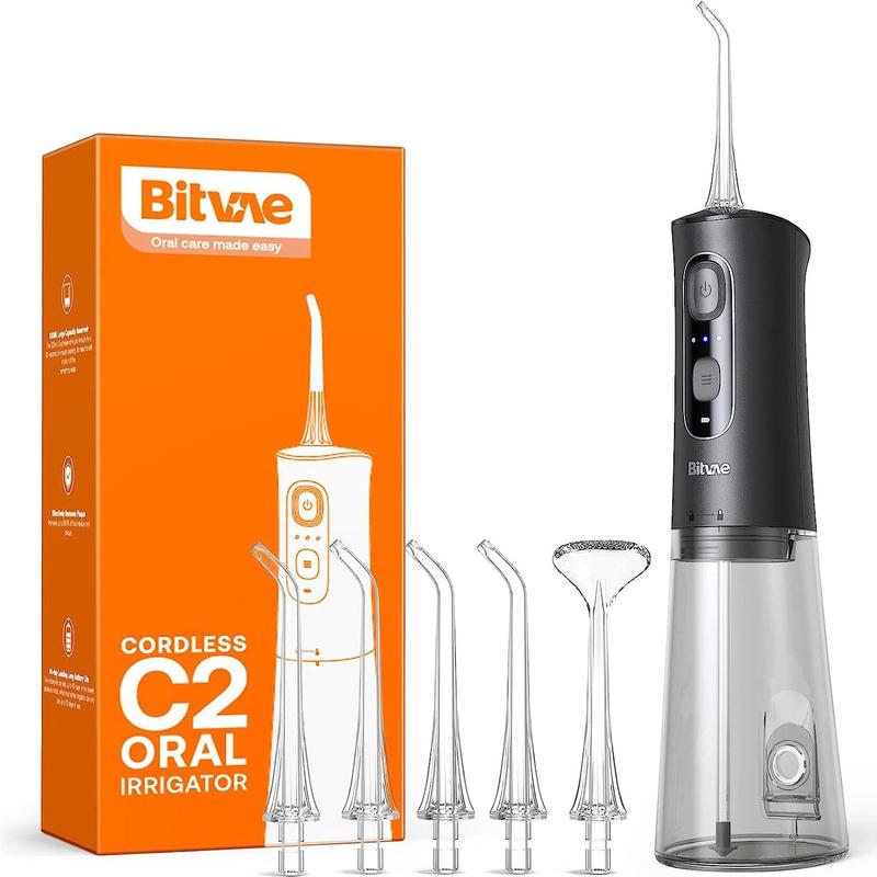 Bitvae C2 Water Dental Flosser for Teeth, Cordless Water Teeth Cleaner Picks, IPX7 Waterproof Water Flosser