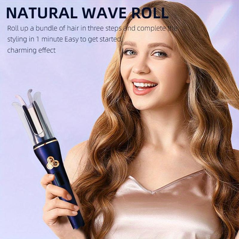 Automatic Curler, Ceramic Rotary Curler with 6 Temperatures and Timers, Portable Rechargeable Curler, Automatic Power Off, Fast Heating Styling Iron