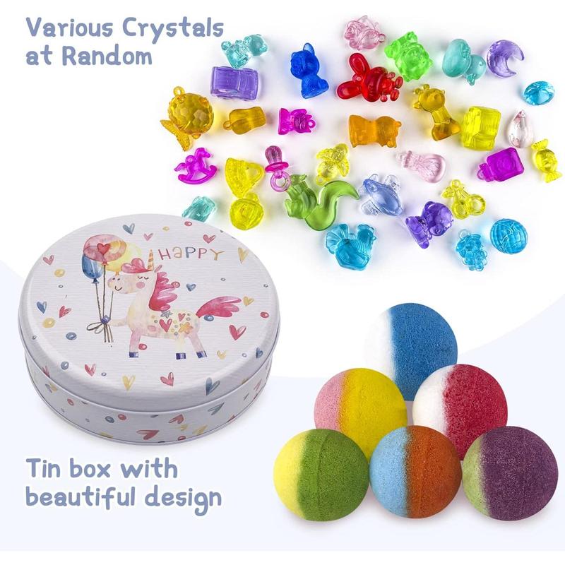 Bath Bombs for Kids, 12pcs Bath Bombs with Surprise Crystal Toys Inside, Handmade  and Organic Bubble Bath Fizzies, Birthday Easter Gift for Girls and Boys