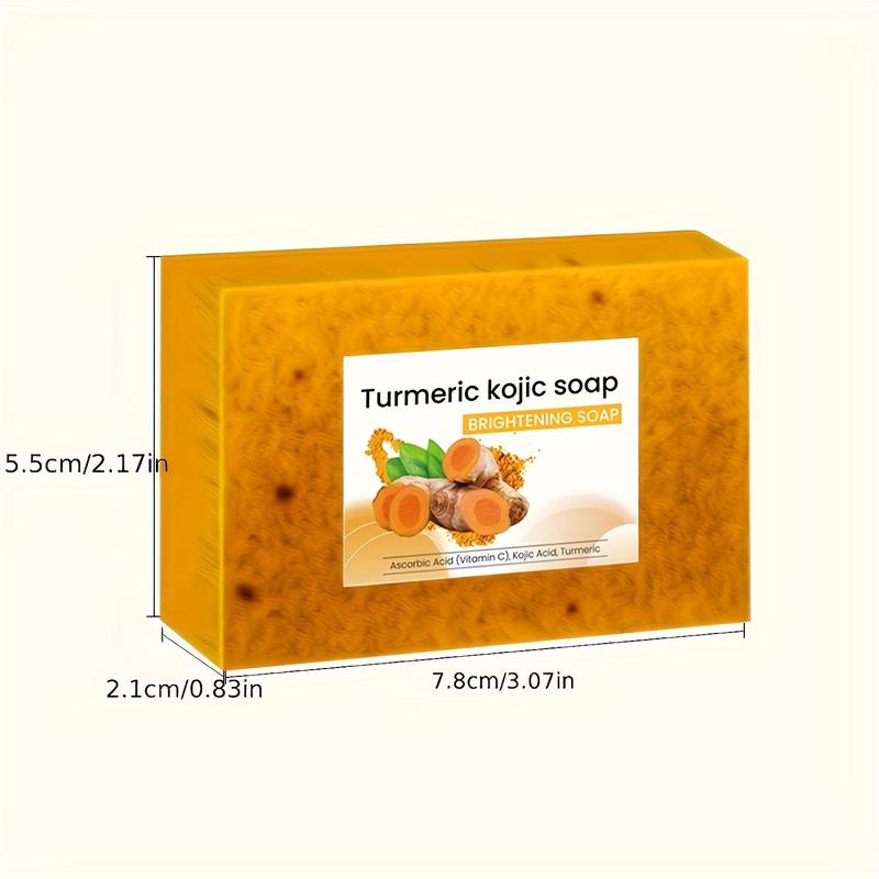 Turmeric Cleansing Set, 2 Counts Turmeric Lemon Curd Soap & 20pcs pack Turmeric Cleansing Pads for Face Care, Personal Skin Care Products