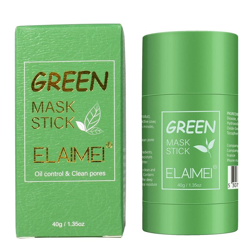 Green Tea Mask Stick, Deep Cleansing Face Mask, Moisturizing Facial Skin Care Product for Women & Men