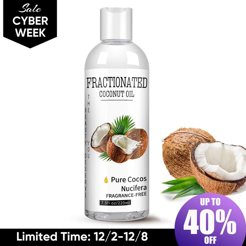 [Cyber Week]Natural Coconut Oil for Skin and Hair - Cold Pressed, Unrefined - Moisturizes, Hydrates, and Nourishes - Ideal for Beauty Use, Sissinoceros