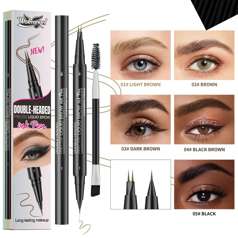 urved Eyebrow Pen - Eyebrow Pencil Magical 2-in-1 Dual-Ended Eye Brow Pencils for Women with Fork-Tip & Precise Brush-Tip Create Natural Hair-Like Brows, Last All-Day