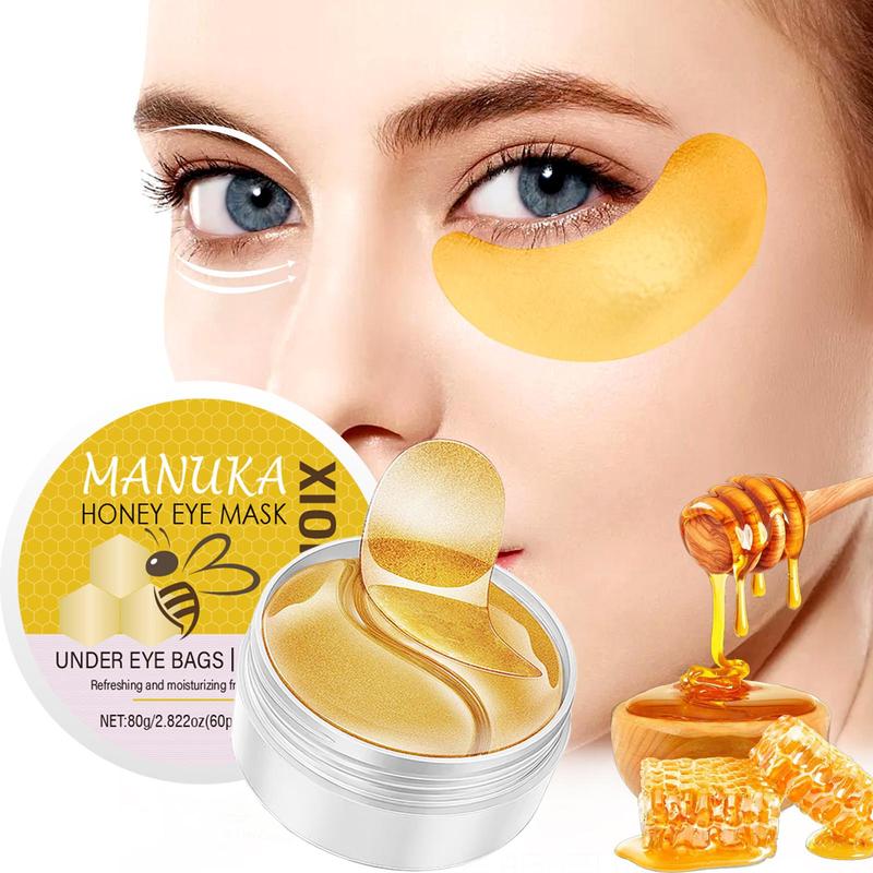 Manuka Honey Eye Mask, 60pcs box Deep Moisturizing Firming Eye Mask, Eye Care Product for Women & Men, Daily Skincare Product for Daily Use