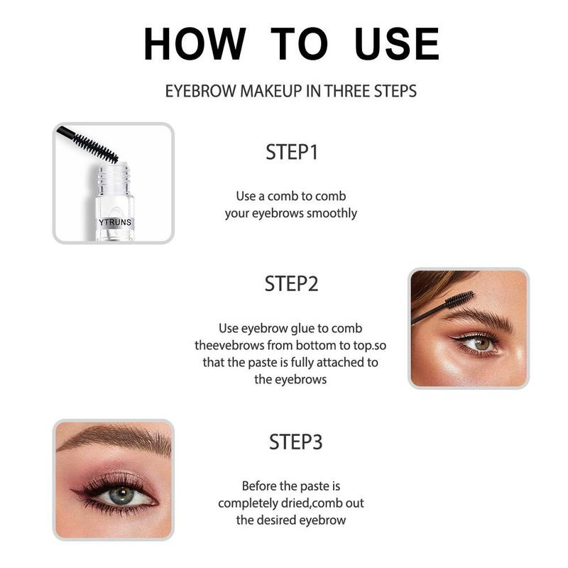 Waterproof Eyebrow Gel, Long Lasting Eyebrow Gel, Natural Eyebrow Styling Gel, Eye Brow Makeup Tool for Women & Girls