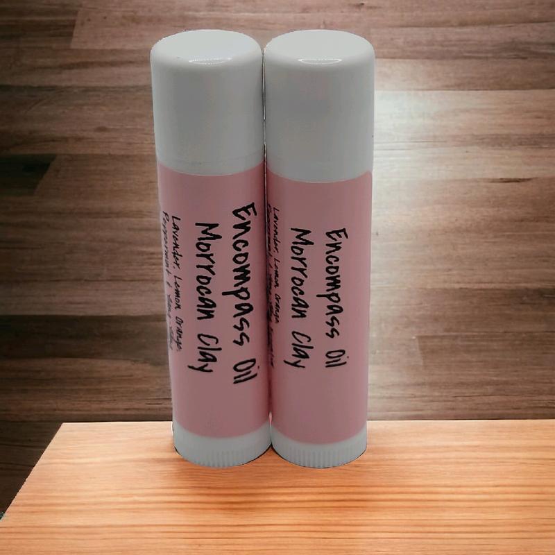 2 Encompass Oil Lip Balms Organic BPA free tube made in the USA Lemon Skincare Moisturizing Beeswax Shea Olive Shea Butter Nourishing Pack Peppermint