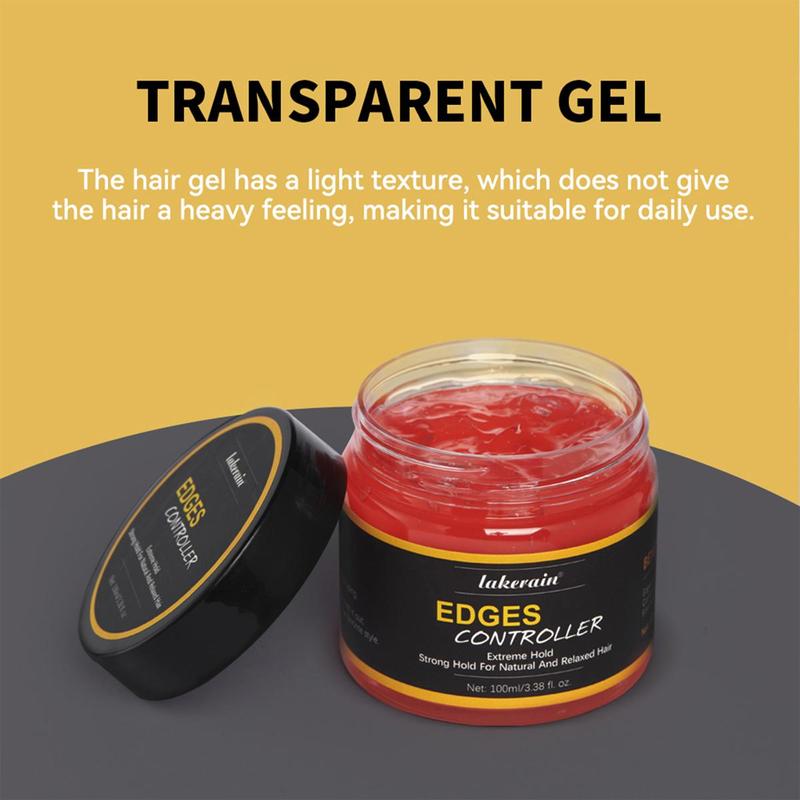 Edge Control Hair Gel, 4 Counts set Strong Hold Moisturizing  Hair Styling Gel, Professional Hair Care & Styling Product for Men & Women Daily Use