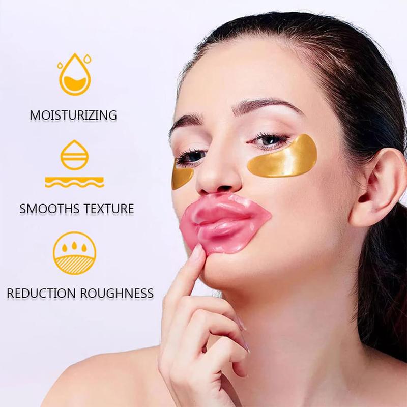 30 Pairs Lip & Under Eye Masks - Crystal Collagen Patches for Puffy Eyes, Reduces Fine Lines & Dark Circles, Nourishes Skin Comfort Skin Care