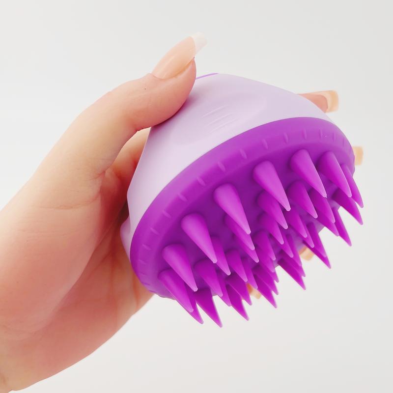 Comfort Shampoo Brush Scalp Massager with Handle, Soft Silicone Brush Hair Scrubber Body Care